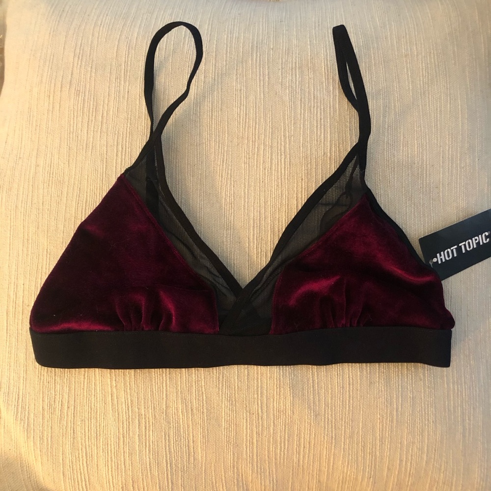 Hot Topic Red Velvet Bralette